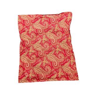 Pottery Barn Mira Anibel Red Paisley Euro Sham Single Pillow Cover Home